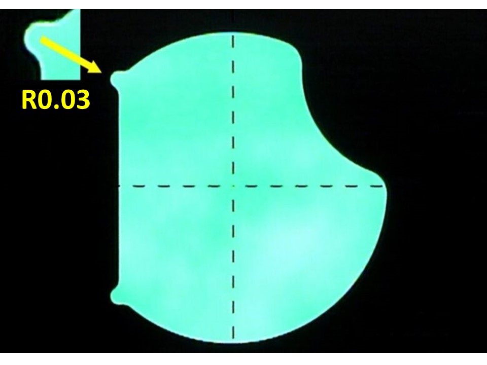 Φ0.05mmワイヤーによりR0.03を実現した超硬カットダイ
